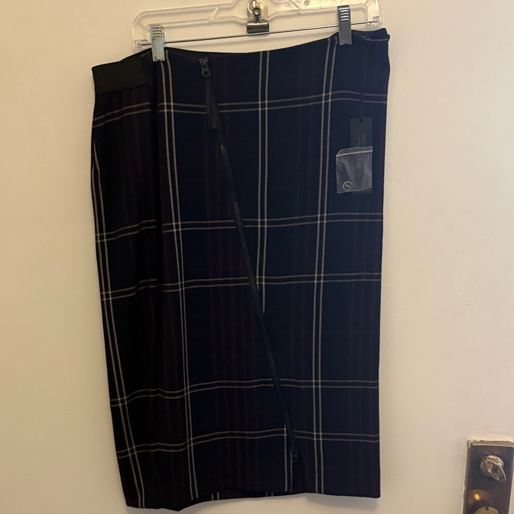 Lane Bryant Dark Plaid Pencil Skirt